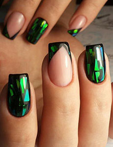 Стеклянный дизайн ногтей 1