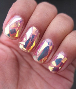 Стеклянный дизайн ногтей 2