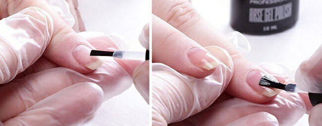 Техника нанесения базы для гель-лака