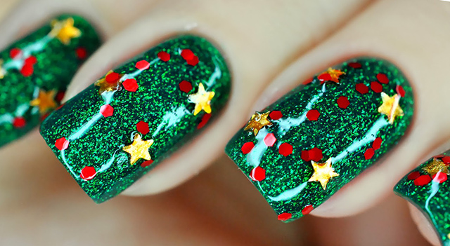 Новогодний маникюр 4