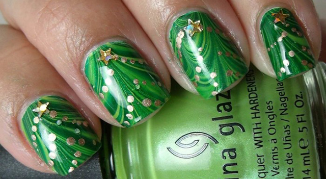 Новогодний маникюр 5