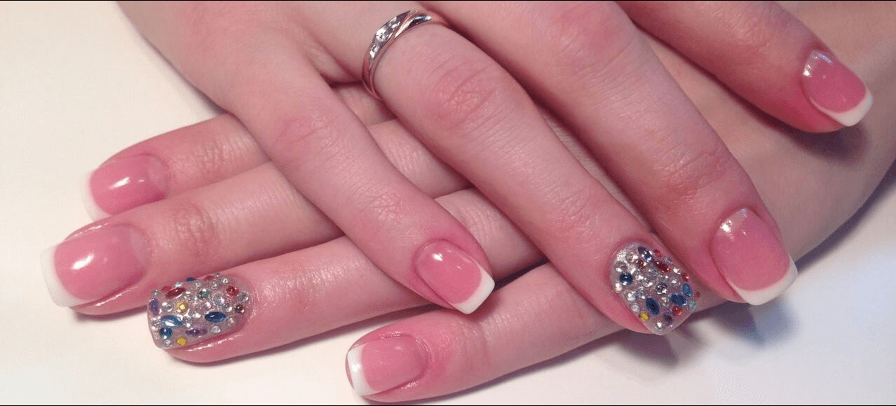 Френч маникюр с камифубуки