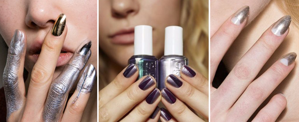 Цвет маникюра металлик