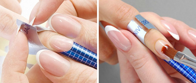 как наращивать ногти на формах с использованием геля фото