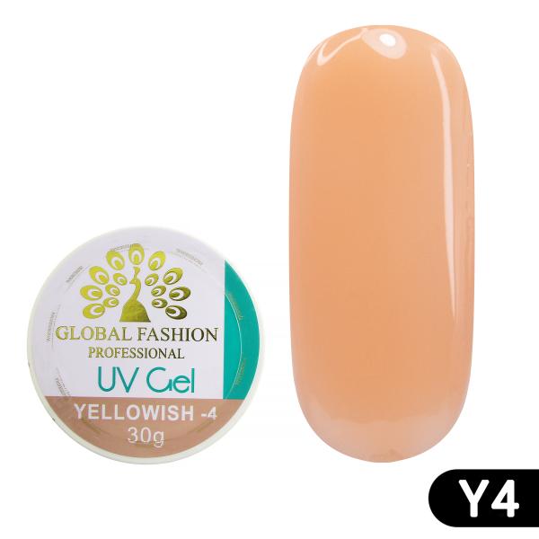 Гель для наращивания ногтей Global Fashion (Глобал Фэшн) Yellowish-4, 30 мл