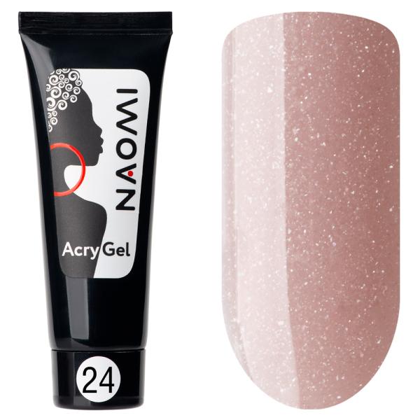 Полигель Naomi AcryGel 24 Пыльный беж (мерцание), 15гр