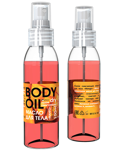 Сухое смягчающее масло для тела MILV Body Oil «Mango», 100 мл