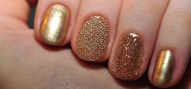 Маникюр с золотом и серебром