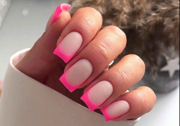 Яркий неоновый френч