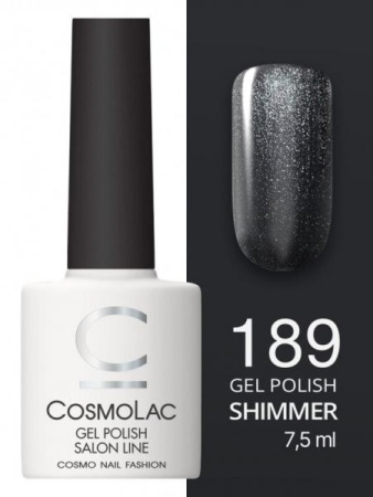 Гель-лак Cosmolac (Космолак) Shimmer 189 Снежная ночь, 7,5 мл.