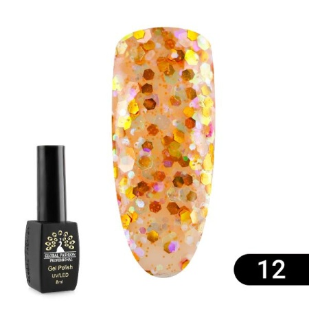Гель-лак Global Fashion (Глобал Фэшн) Shiny 012, 8 мл