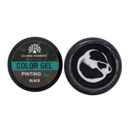 Global Fashion (Глобал Фэшн) гель-краска Color Gel Black, 5 мл