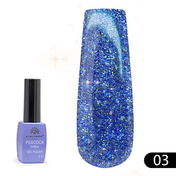 Гель-лак Global Fashion (Глобал Фэшн) Peacock 03, 8 мл Гель-лак Global Fashion (Глобал Фэшн) Peacock 03, 8 мл