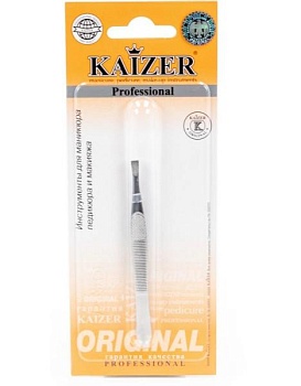 Пинцет для бровей Kaizer 303063 прямой, серебро Пинцет для бровей Kaizer 303063 прямой, серебро