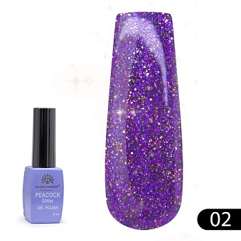 Гель-лак Global Fashion (Глобал Фэшн) Peacock 02, 8 мл Гель-лак Global Fashion (Глобал Фэшн) Peacock 02, 8 мл