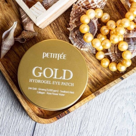 Petitfee (Петитфи) Патчи гидрогелевые для глаз Gold Hydrogel Eye Patch, 60 шт