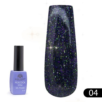 Гель-лак Global Fashion (Глобал Фэшн) Peacock 04, 8 мл Гель-лак Global Fashion (Глобал Фэшн) Peacock 04, 8 мл