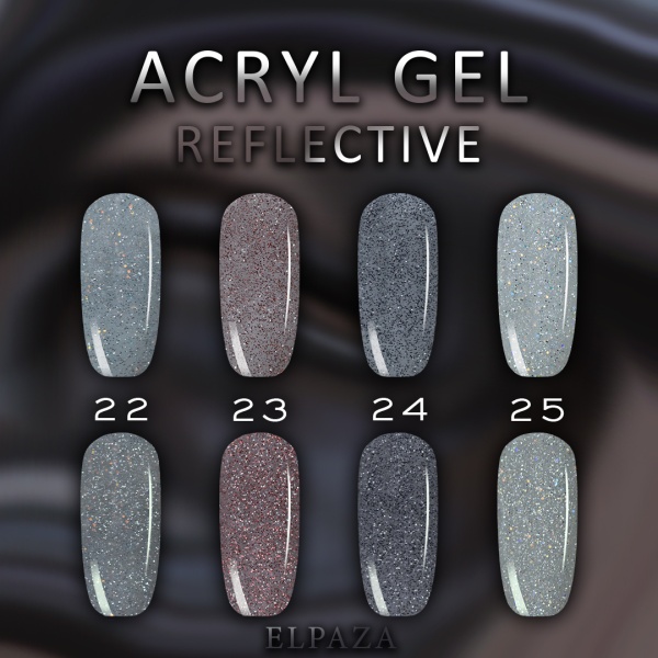 Акригель Elpaza (Эльпаза) Acryl Gel (полигель) Reflective UV/LED 22, 15 мл