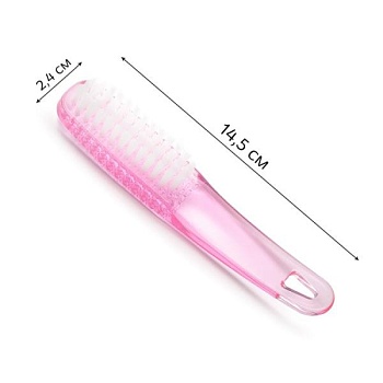 Щетка Лодочка для чистки ногтей от опила розовая, 1 шт