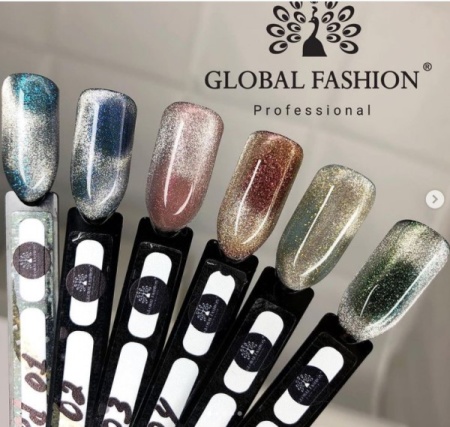 Гель-лак Global Fashion (Глобал Фэшн) кошачий глаз 24D Wild 005, 8 мл