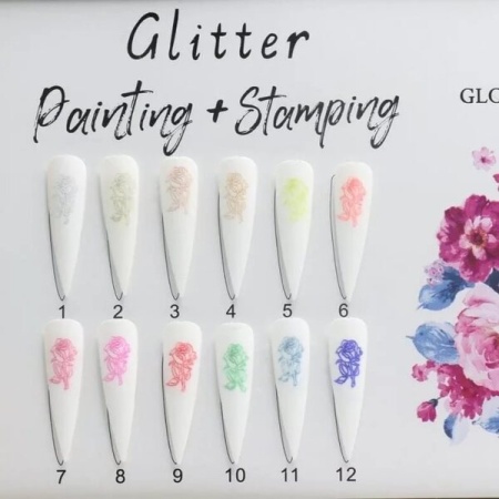 Global Fashion (Глобал Фэшн) краска для стемпинга и китайской росписи с шиммером 008, 8 мл