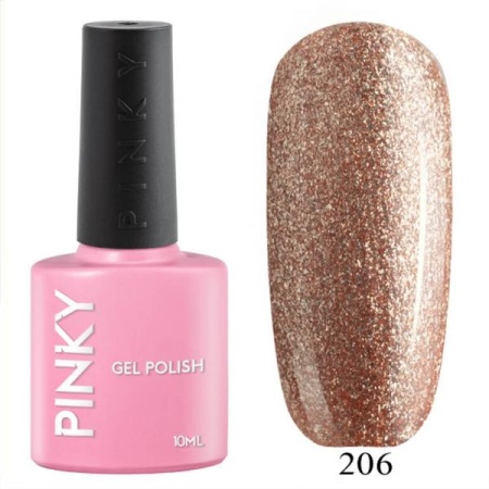 Гель-лак PINKY (Пинки) Classic 206 Золотой Песок, 10 мл