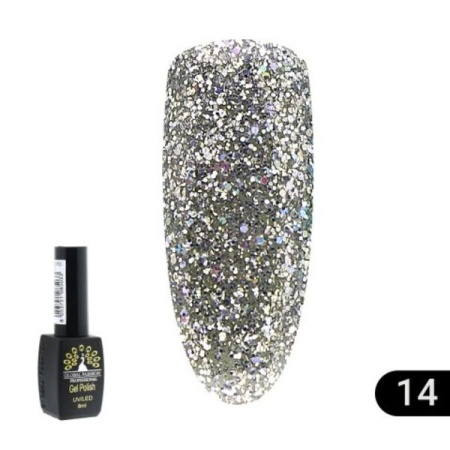 Гель-лак Global Fashion (Глобал Фэшн) Gold 014, 8 мл