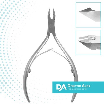 Кусачки для кожи Doktor Alex, двойная пружина 7 мм, С-0711