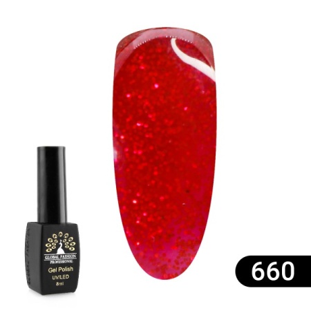 Гель-лак Global Fashion (Глобал Фэшн) Sexy Red 660, 8 мл