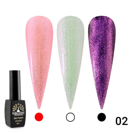 Гель-лак Global Fashion (Глобал Фэшн) Shine Star 002, 8 мл