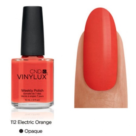 Лак CND Vinylux (Винилюкс) Electric Orange 112, 15 мл