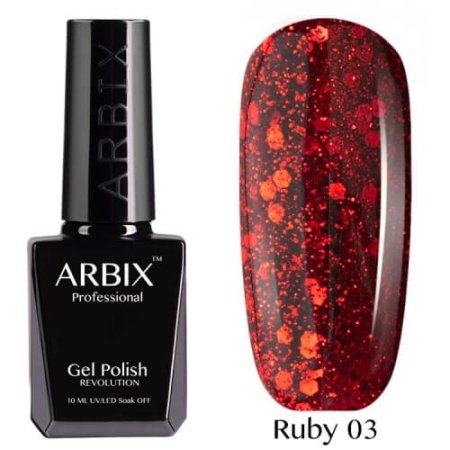 Гель-лак Arbix (Арбикс) Ruby 003 Испания, 10 мл