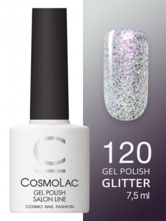 Гель-лак Cosmolac (Космолак) Glitter 120 Лунная дорожка, 7,5 мл.