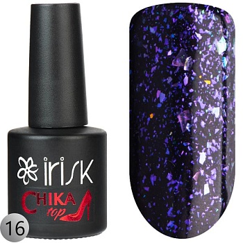 Топ Irisk (Ириск) Chika с шиммером без липкого слоя 16, 10 мл Топ Irisk (Ириск) Chika с шиммером без липкого слоя 16, 10 мл