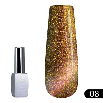 Гель-лак Global Fashion (Глобал Фэшн) Cat Eyes Fairy 08, 8 мл Гель-лак Global Fashion (Глобал Фэшн) Cat Eyes Fairy 08, 8 мл