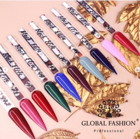 Гель-лак Global Fashion (Глобал Фэшн) Black Elite 114, 8 мл Гель-лак Global Fashion (Глобал Фэшн) Black Elite 114, 8 мл