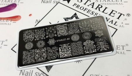 Пластина для стемпинга Starlet (старлет) № 80