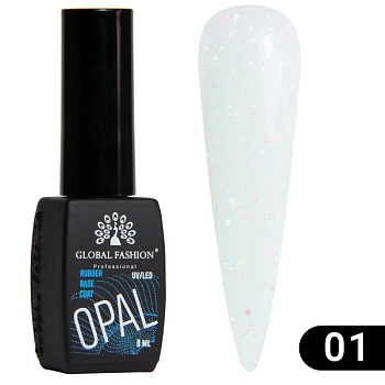 Каучуковая база Global Fashion (Глобал Фэшн) Glitter 01, 8 мл