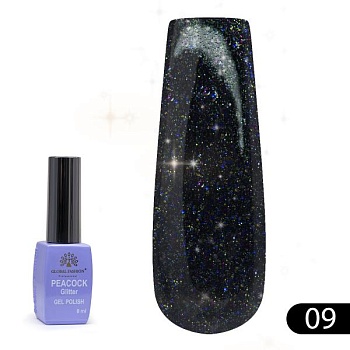 Гель-лак Global Fashion (Глобал Фэшн) Peacock 09, 8 мл Гель-лак Global Fashion (Глобал Фэшн) Peacock 09, 8 мл
