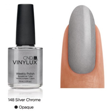 Лак CND Vinylux (Винилюкс) Silver Chrome 148, 15 мл