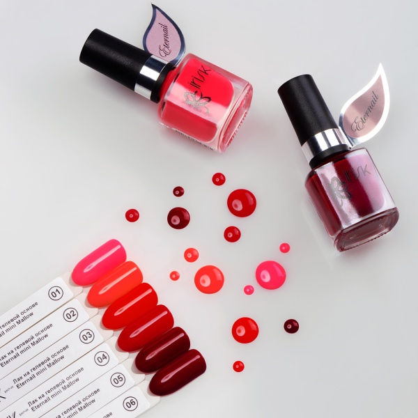 Лак Irisk (Ириск) на гелевой основе Eternail mini Mallow, 06 Ronnie, 8мл