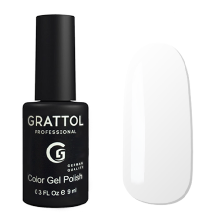 Гель-лак Grattol (Граттол) Classic 001 White, 9 мл
