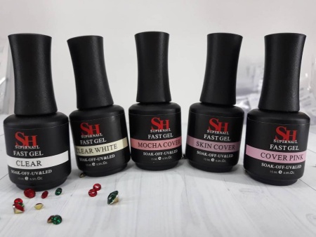 SH Fast гель для наращивания ногтей cover pink, 15 мл