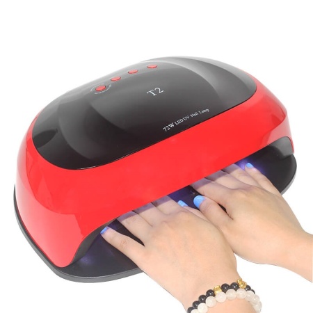 T2 лампа для ногтей гибридная UV+LED красная, 72 W T2 лампа для ногтей гибридная UV+LED красная, 72 W