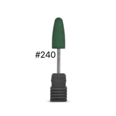 Силиконовая насадка "Пуля" для полировки, 10х24, зелёная