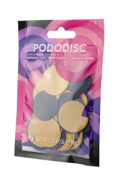 Staleks (Сталекс) Сменные файлы для педикюрного диска PODODISC STALEKS PRO L 80 грит (50 шт)