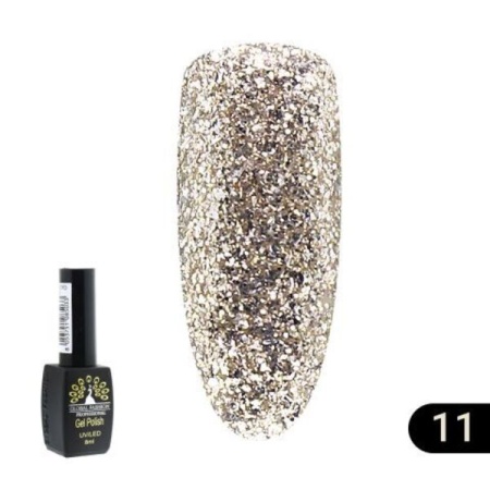 Гель-лак Global Fashion (Глобал Фэшн) Gold 011, 8 мл