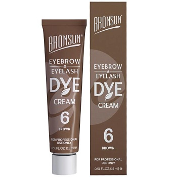 Крем-краска для бровей и ресниц Bronsun Eyebrow and Eyelash Dye, коричневый #6, 15 мл Крем-краска для бровей и ресниц Bronsun Eyebrow and Eyelash Dye, коричневый #6, 15 мл