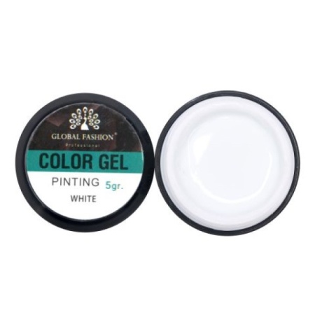 Global Fashion (Глобал Фэшн) гель-краска Color Gel White, 5 мл