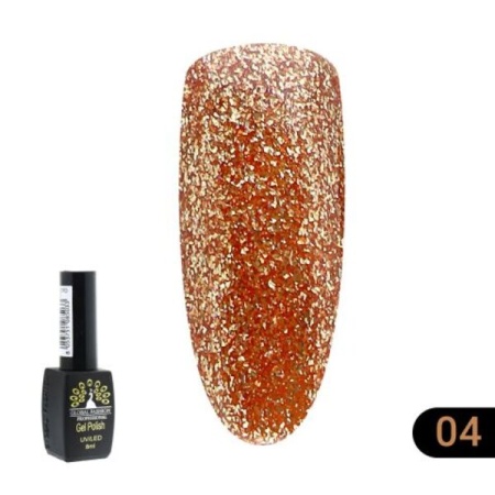 Гель-лак Global Fashion (Глобал Фэшн) Gold 004, 8 мл